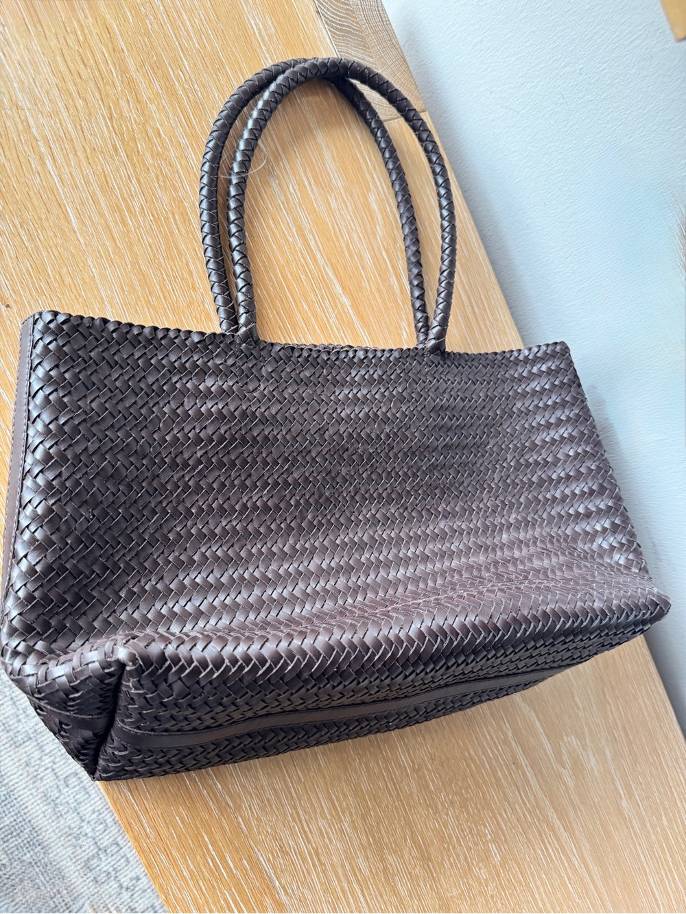 NWT! | MADEWELL The Signature Woven Tote in Coffee Bean | 100% Leather | NP318 - Picture 8 of 16